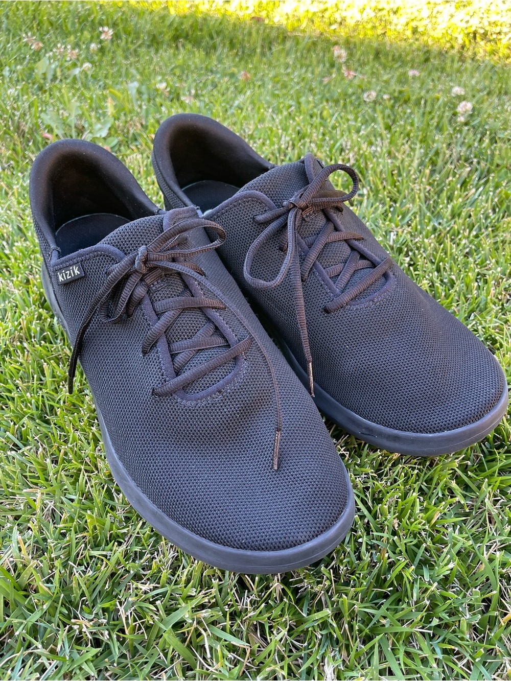 Kizik Madrid Eco Knit Hands Free Slip On Black Shoes Men- 11W / Women - 12.5W